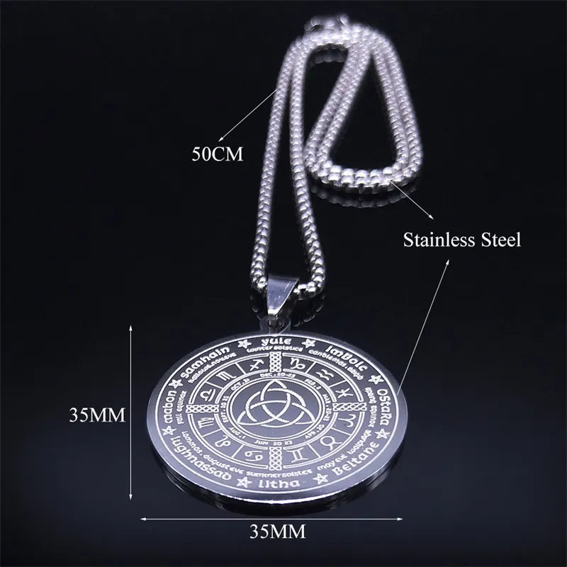 Irish Knot Astrology Stainless Steel Necklace