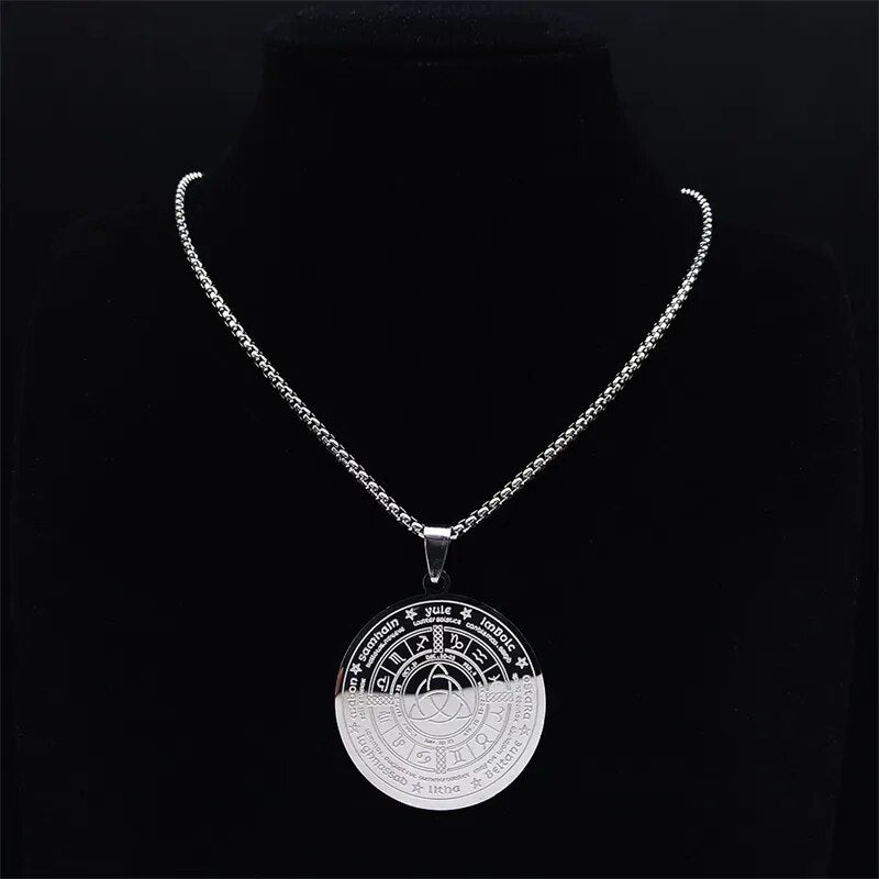 Irish Knot Astrology Stainless Steel Necklace