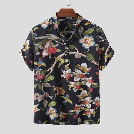 Cotton Short Sleeve Printed Shirt