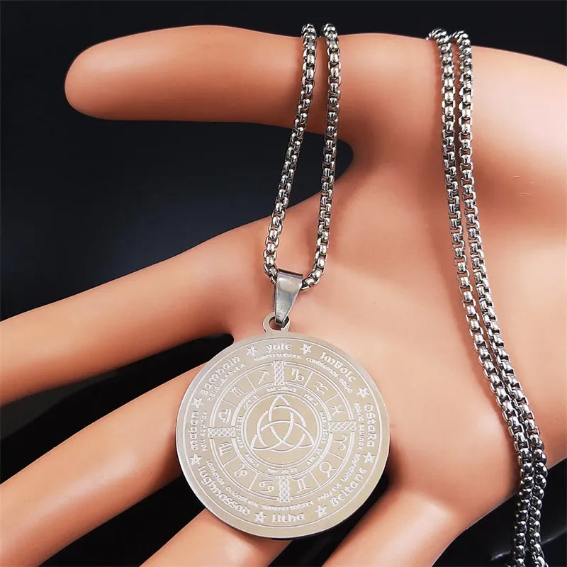 Irish Knot Astrology Stainless Steel Necklace