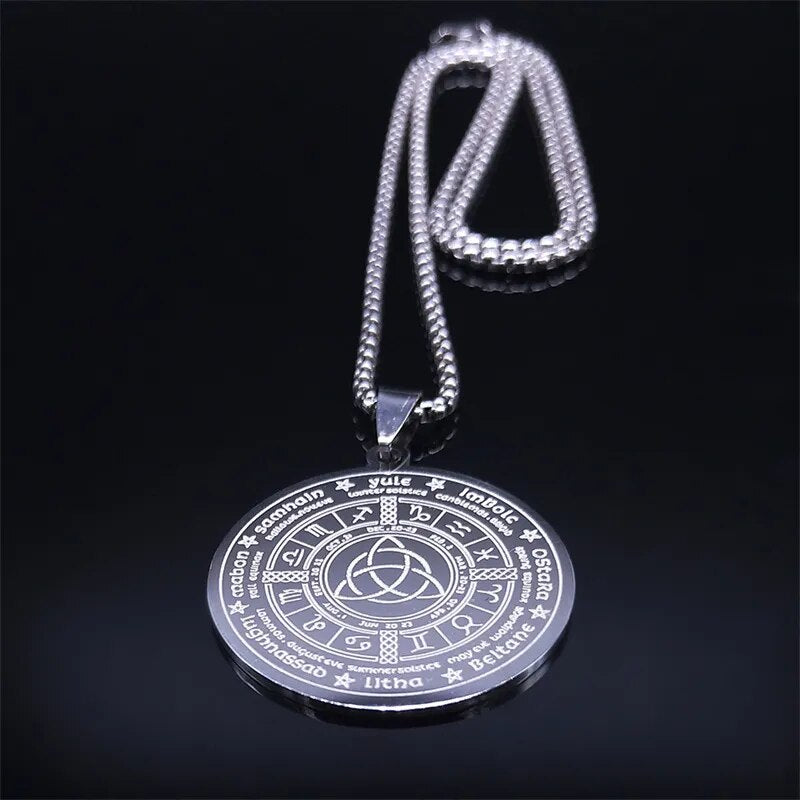 Irish Knot Astrology Stainless Steel Necklace