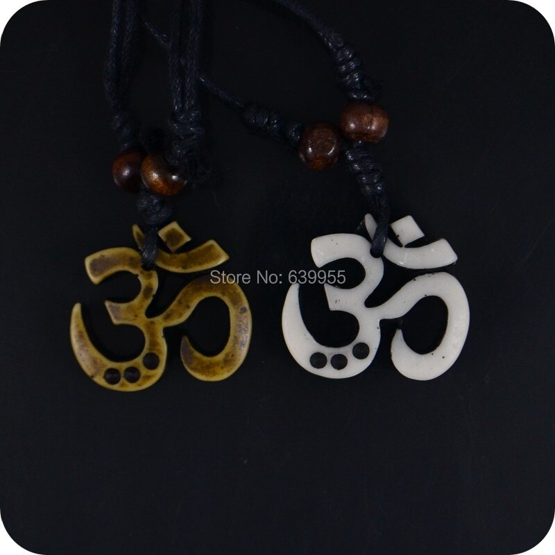 OM Resin Pendant Necklace Amulet Necklace