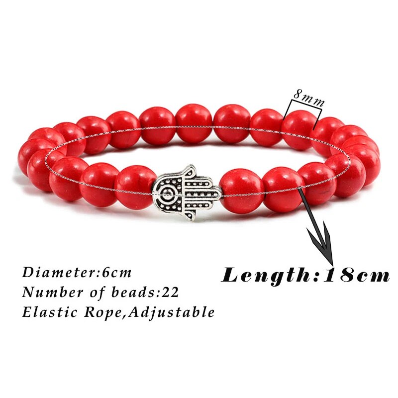 Natural Volcanic Lava Buddhist Charm Stone Bracelet and other Stones