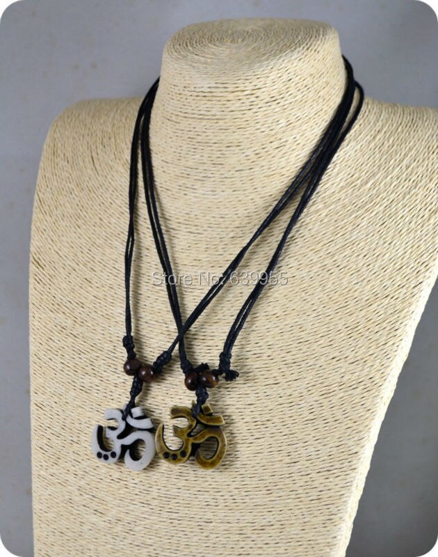 OM Resin Pendant Necklace Amulet Necklace