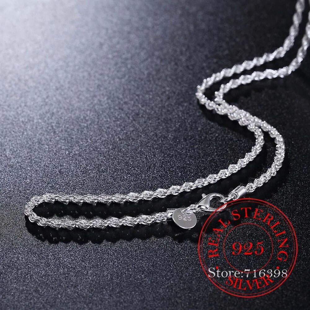 sterling silver rope chain