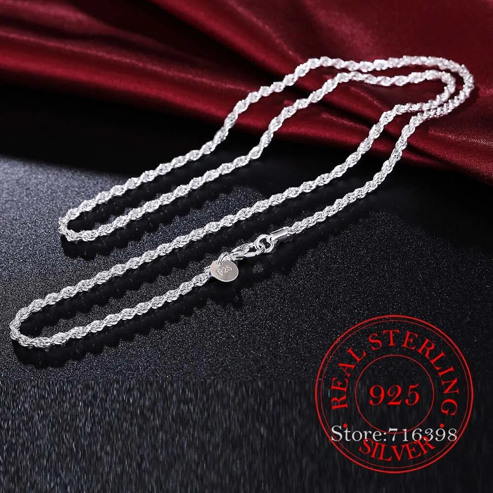 sterling silver rope chain