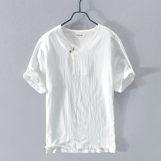 Casual Wrinkle Fabric t-shirt Top With Front Detail