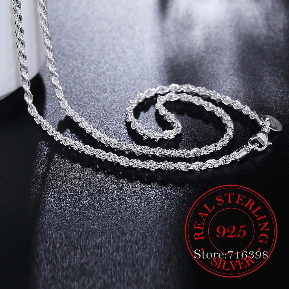 sterling silver rope chain