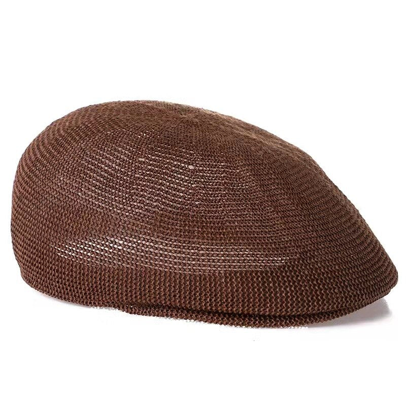 Mesh Straw Beret Hat