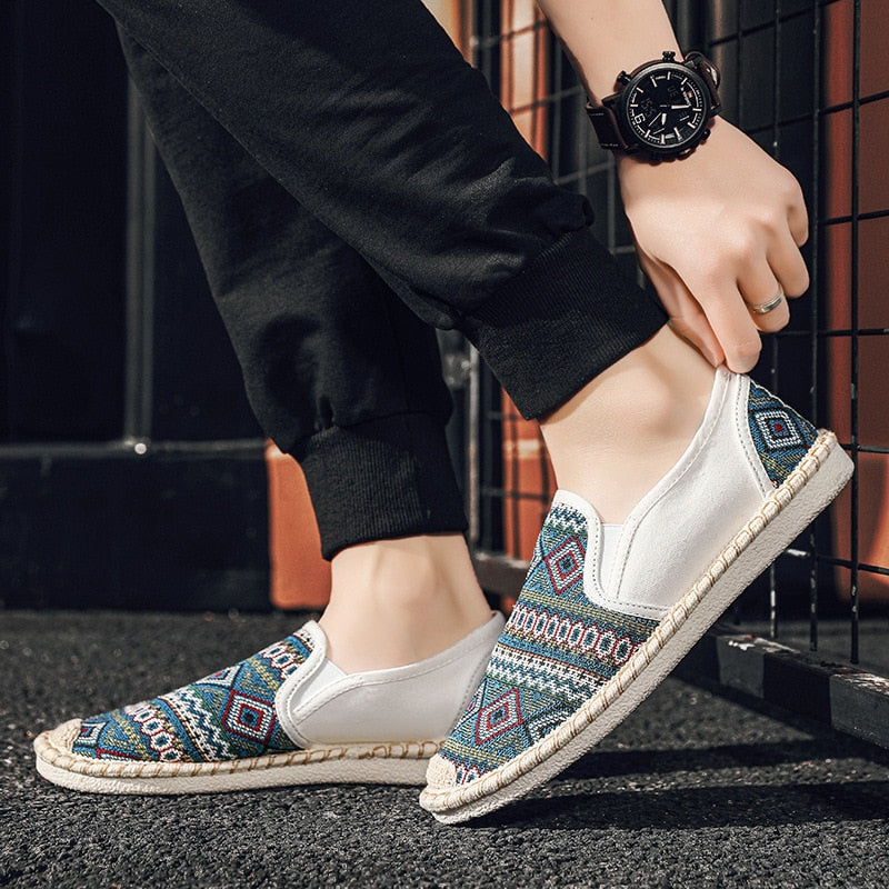 Ethnic Canvas Breathable Espadrilles