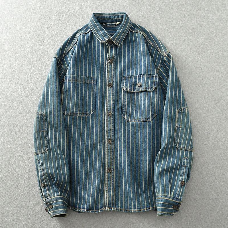 Denim shirts with patch pockets