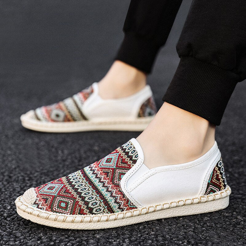 Ethnic Canvas Breathable Espadrilles