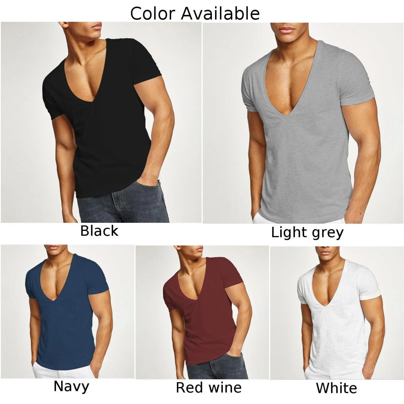 Quick Drying Mens fitted T-shirt, short length, perfect for a workout, run features V-neck, made from a quick-drying fine high tech poly cloth.