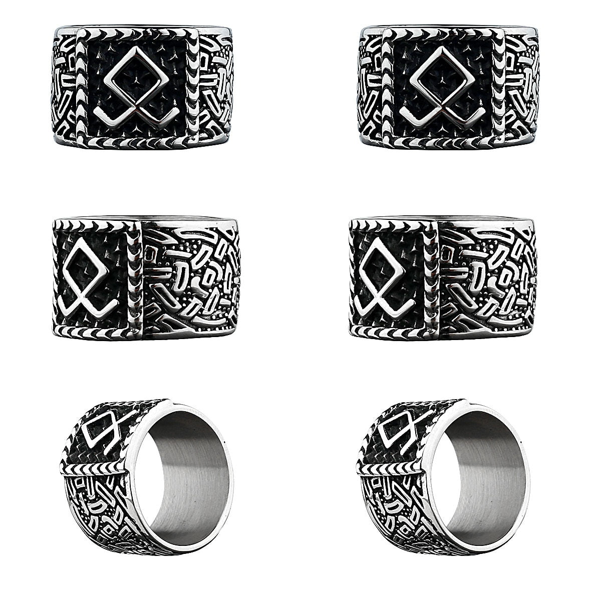 Stainless Steel Viking Rune Ring