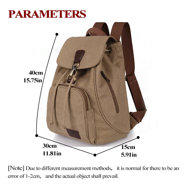 High Capacity Canvas Backpack