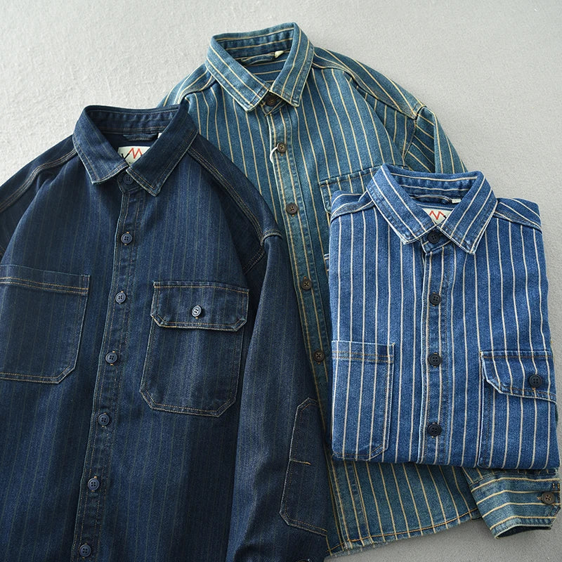 Denim shirts with patch pockets