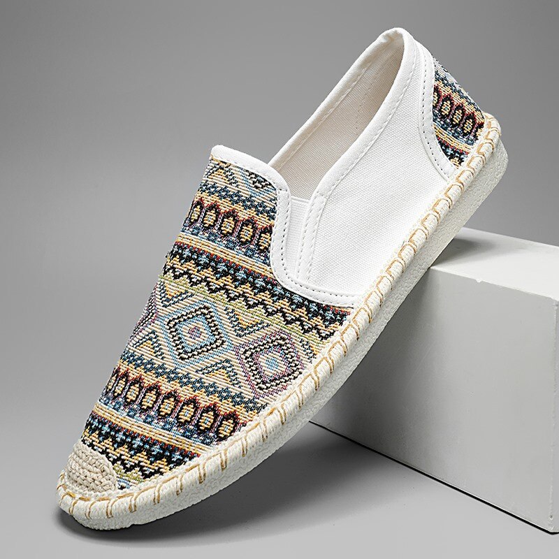 Ethnic Canvas Breathable Espadrilles