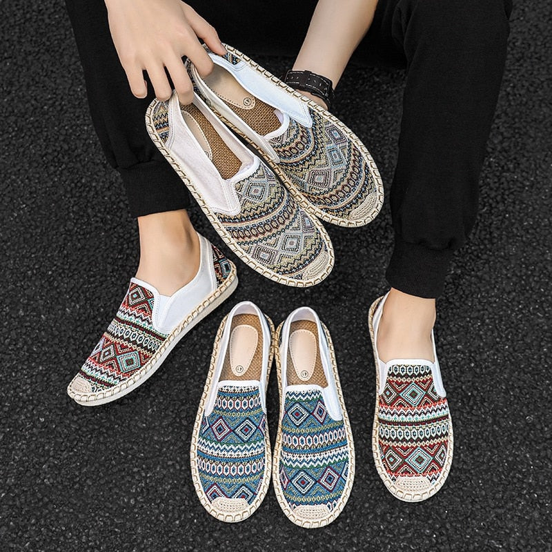 Ethnic Canvas Breathable Espadrilles