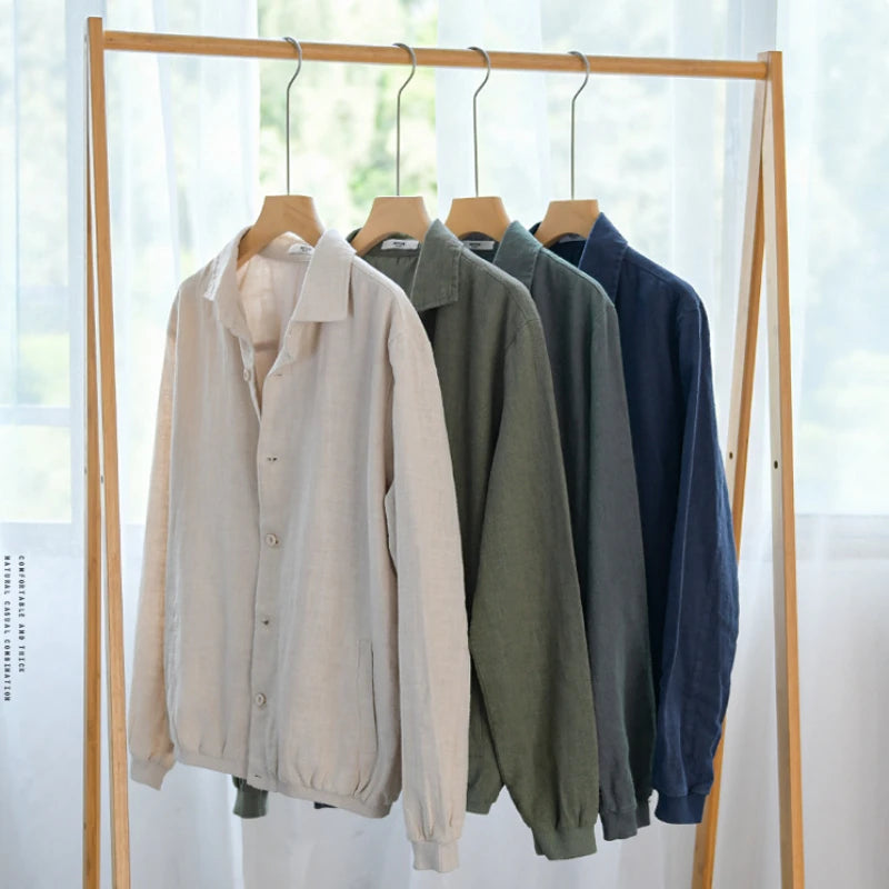 Jackets hanging on a rack