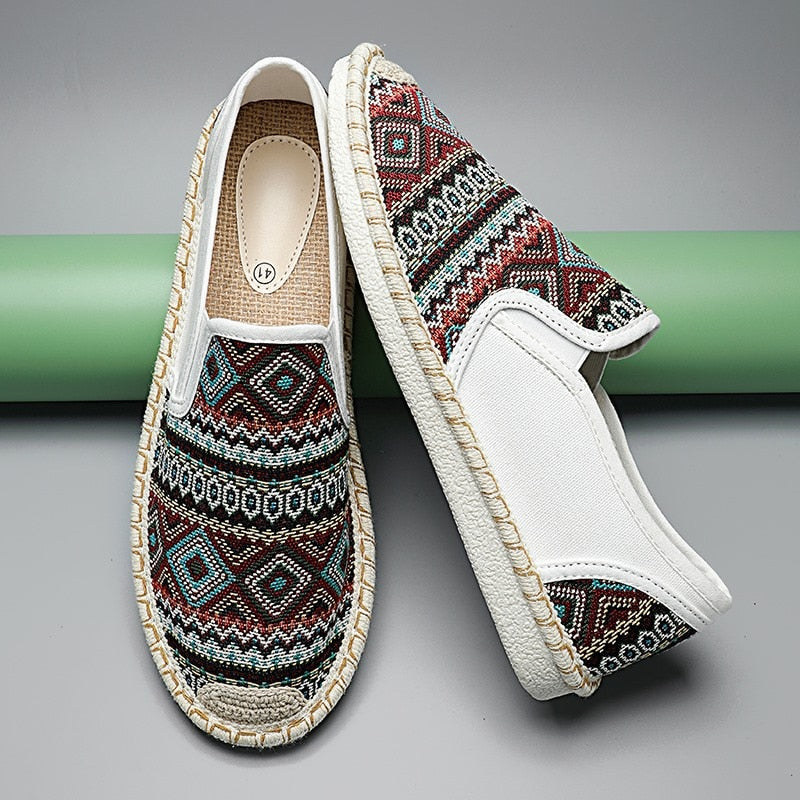 Ethnic Canvas Breathable Espadrilles