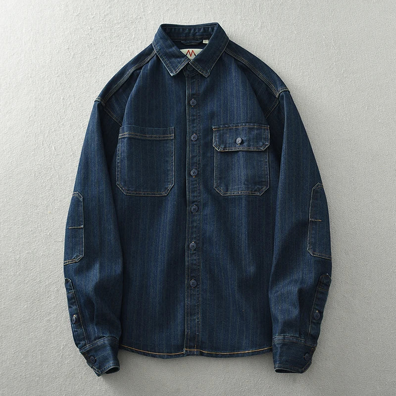 Denim shirts with patch pockets