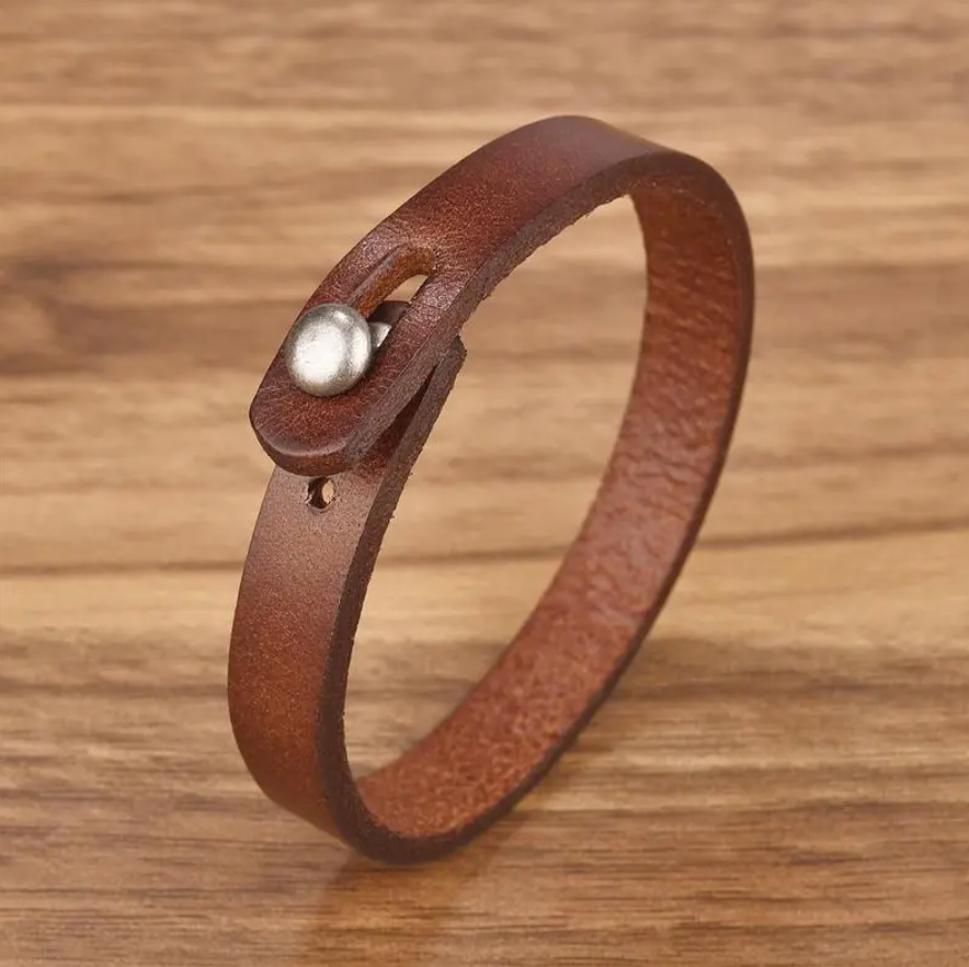 Leather Wrap Cuff Bracelet - Mens Bracelet