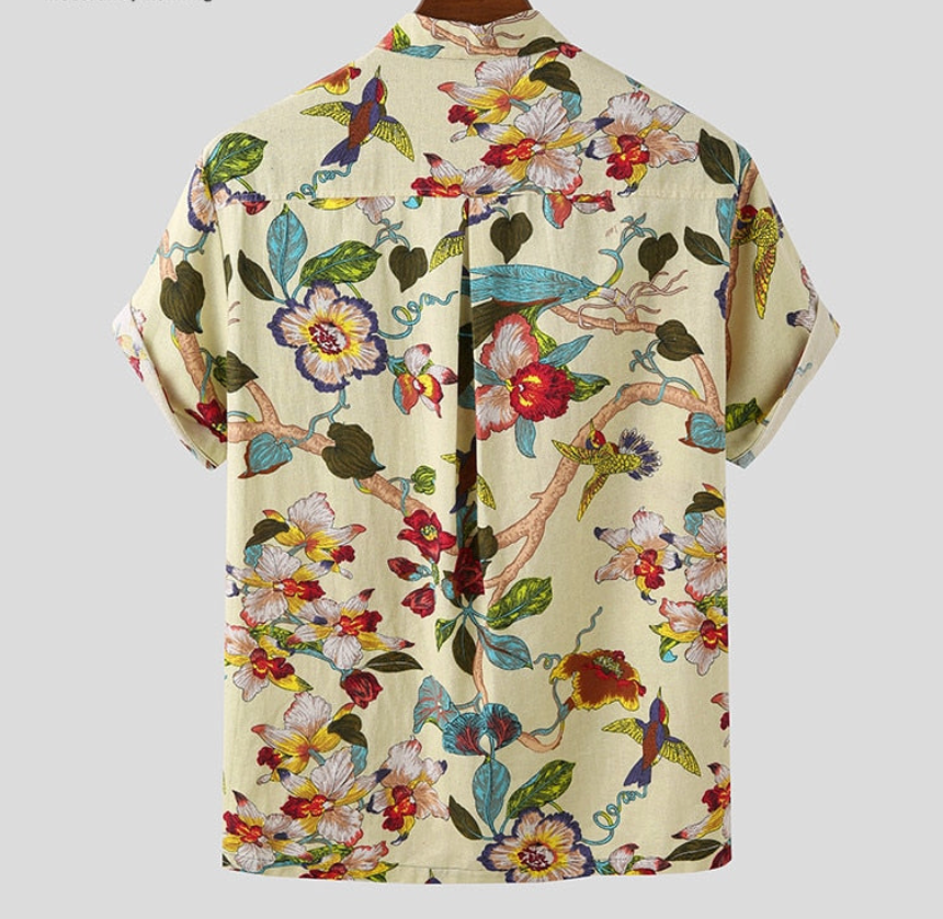 Cotton Short Sleeve Printed Shirt