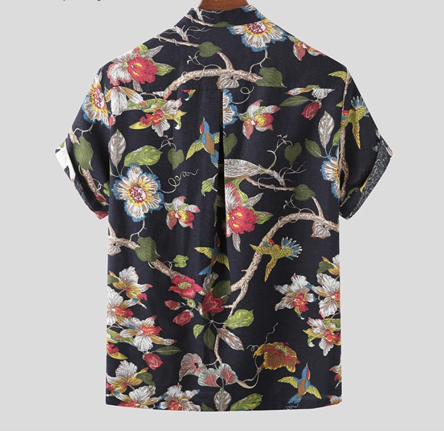 Cotton Short Sleeve Printed Shirt