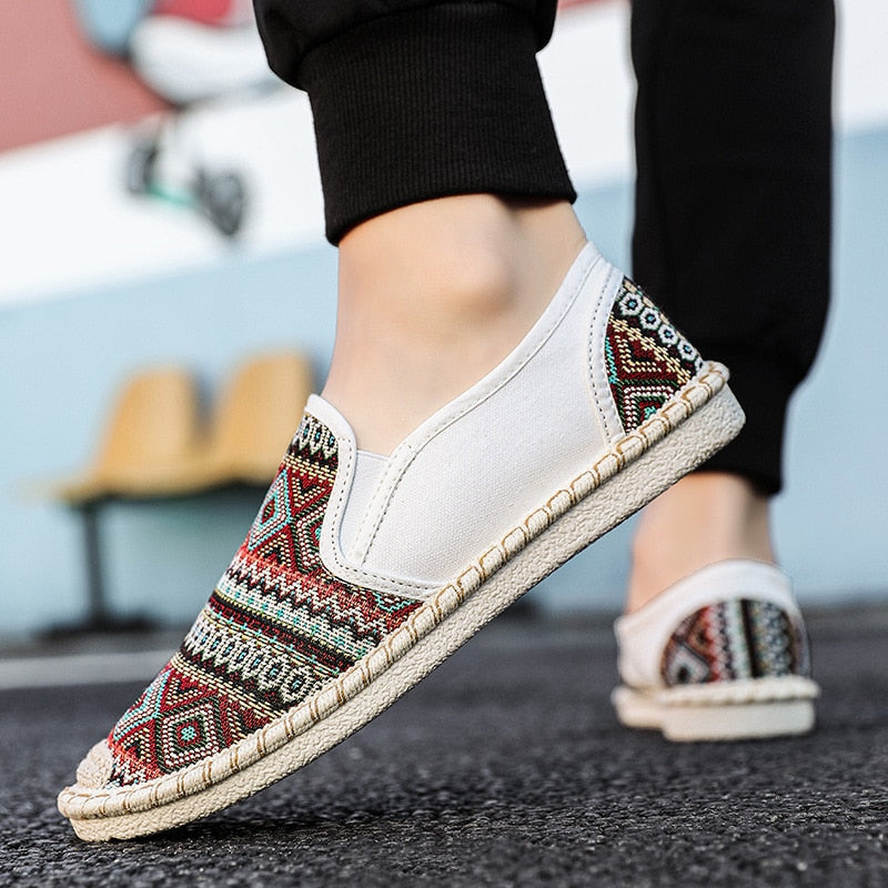 Ethnic Canvas Breathable Espadrilles