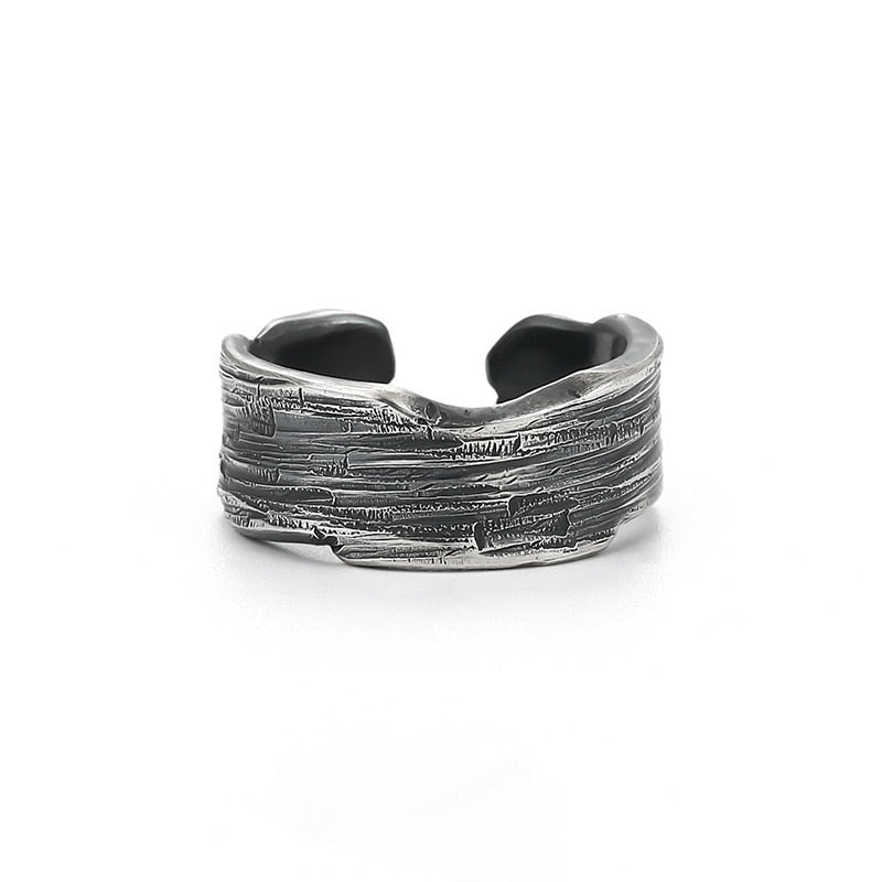 Vintage Silver Plated Irregular Adjustable Ring