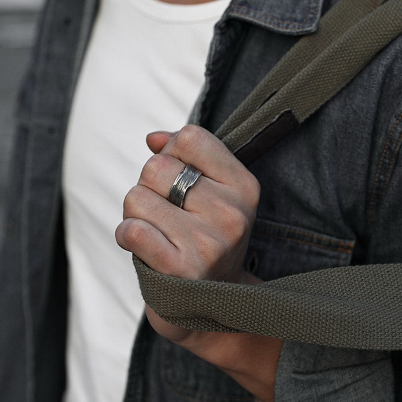 Vintage Silver Plated Irregular Adjustable Ring