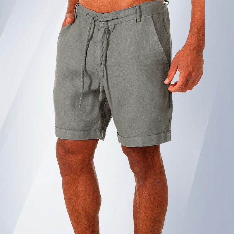 Linen blend Mens Shorts with Draw String Waist