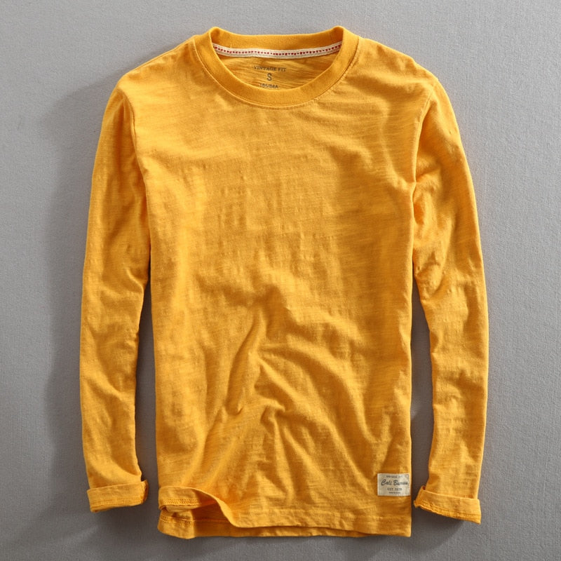 yello Basic long sleeve mens t-shirt made of bamboo jersey 