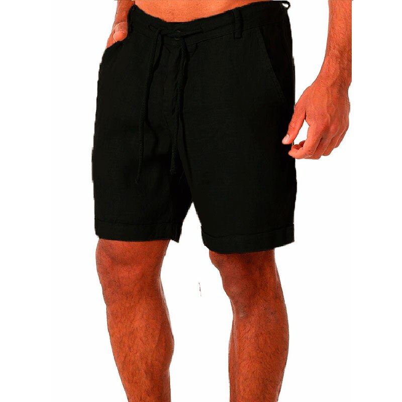 Linen blend Mens Shorts with Draw String Waist