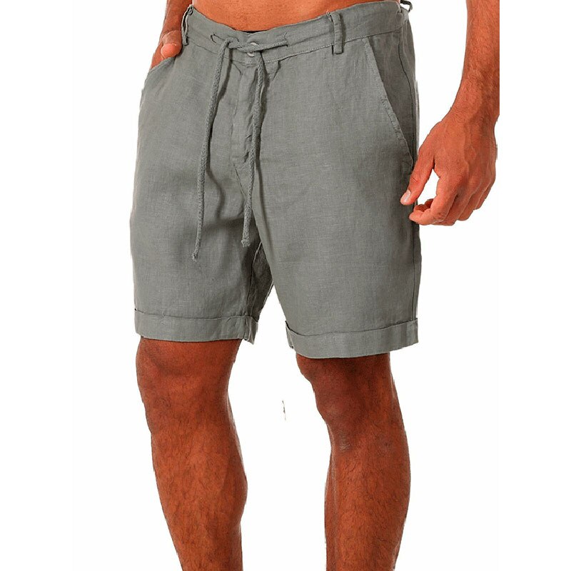 Linen blend Mens Shorts with Draw String Waist