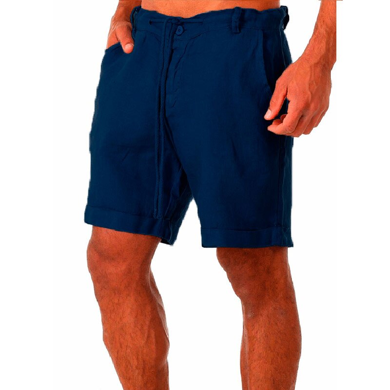 Linen blend Mens Shorts with Draw String Waist