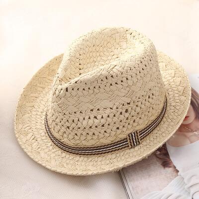 Raffia Straw Boho Fedora Mens Hat