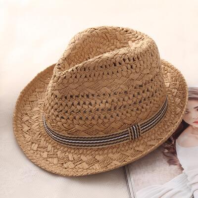 Raffia Straw Boho Fedora Mens Hat