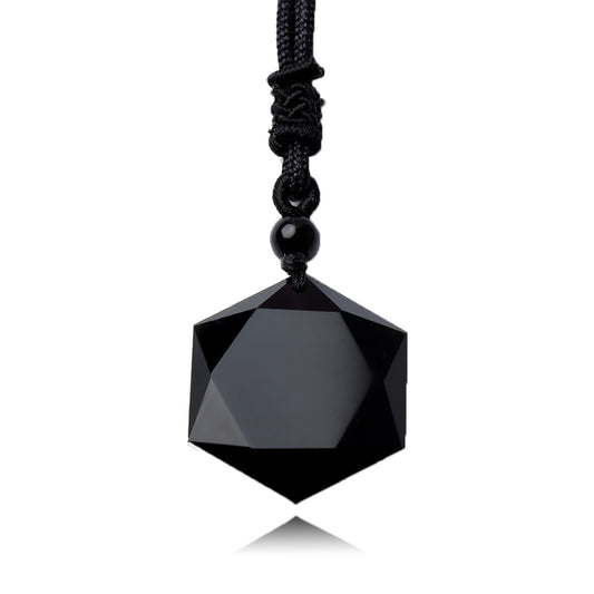 Black Obsidian Natural Stone Necklace