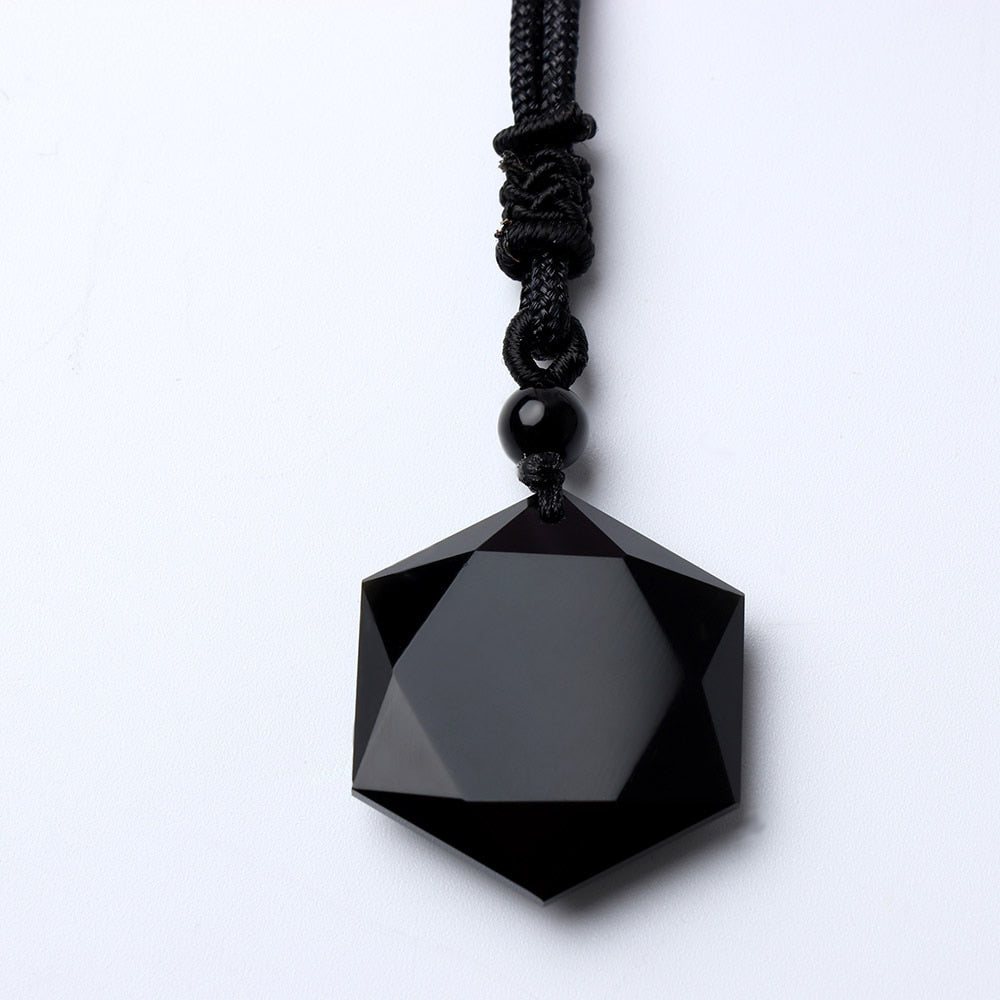 Black Obsidian Natural Stone Necklace