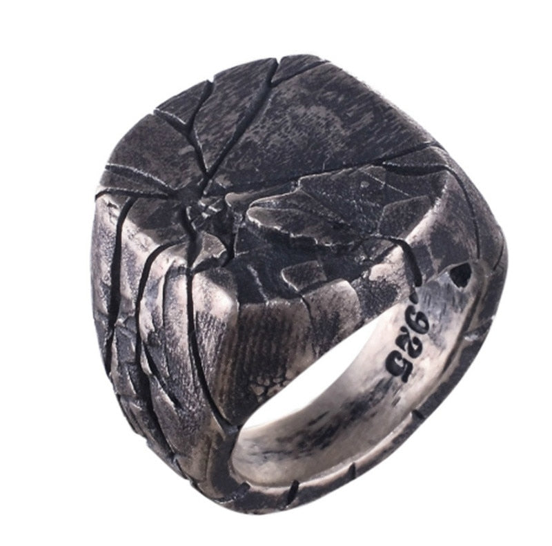 Retro Cracking Texture Ring