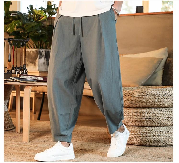 Baggy Cotton Blend Mens Pants