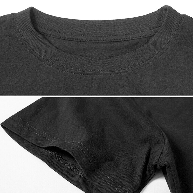 Black crew neck mens t