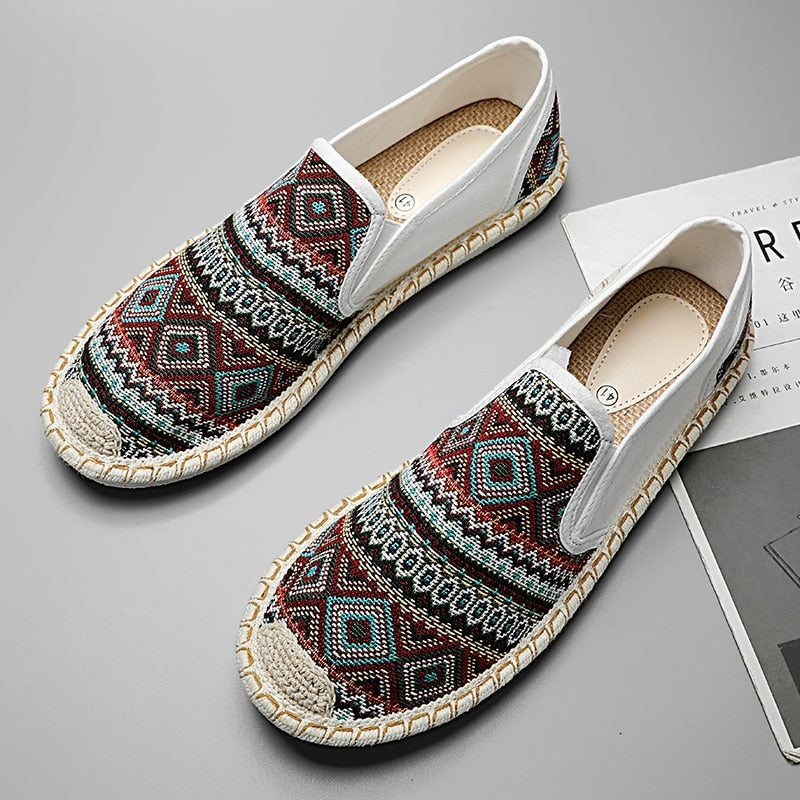 Ethnic Canvas Breathable Espadrilles