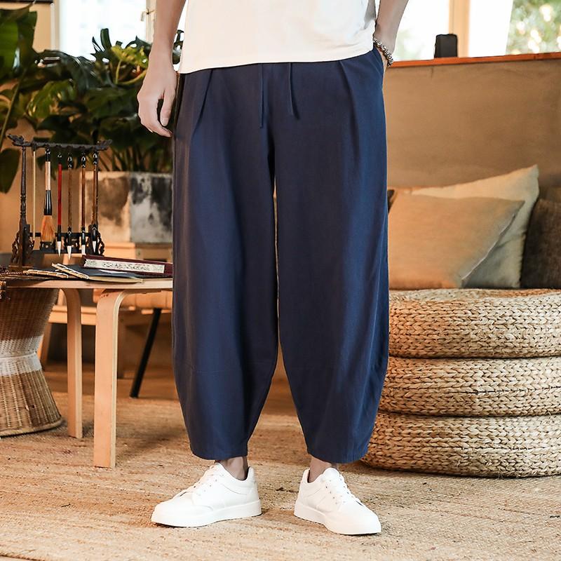 Baggy Cotton Blend Mens Pants