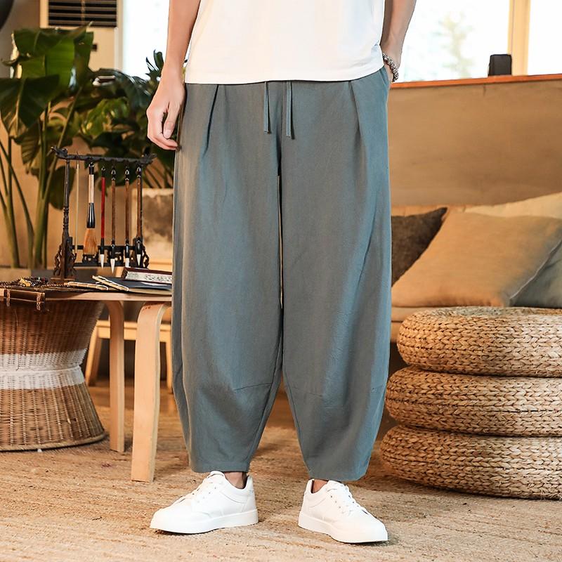 Baggy Cotton Blend Mens Pants